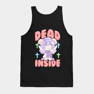 Cute Pastel Goth Dead Inside Kawaii Anime Girl Tank Top